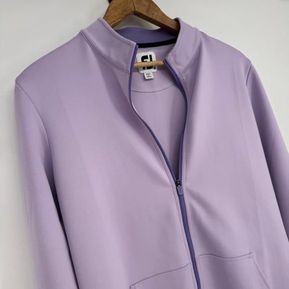 Footjoy FJ Women's Medium Full Zip Purple Cloud Performance Jacket Sporty Golf - Picture 2 of 8